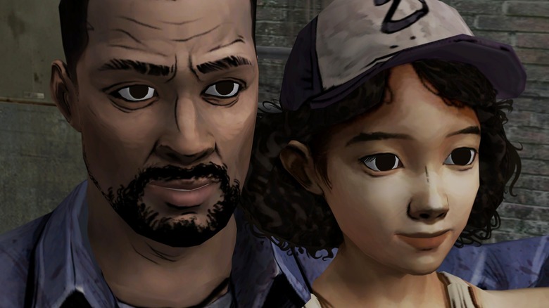 Lee and Clem represent the family that was found throughout the dead walking period