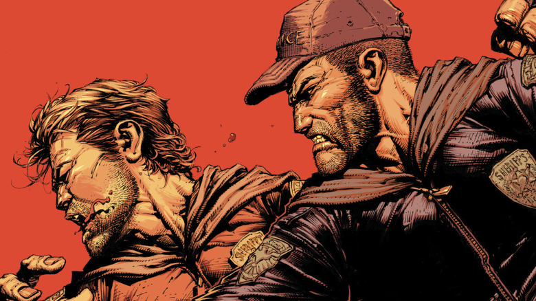 The Walking Dead Deluxe Issue #6 Shane punching Rick drawn by David Finch