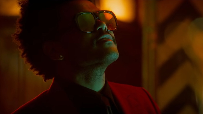 The Weeknd in the "Blinding Lights" video