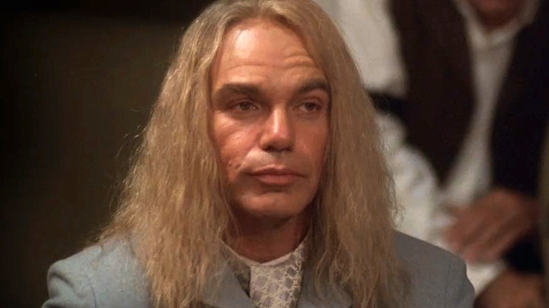 Billy Bob Thornton's Brigadier Smalls sits inside looking unimpressed in South of Heaven, West of Hell