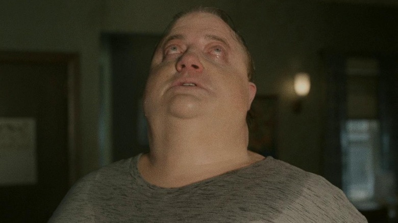 Brendan Fraser as Charlie ascending at the end of The Whale