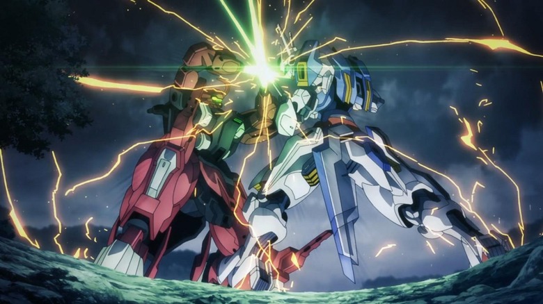 gundam witch from mercury aerial and darilbalde duel