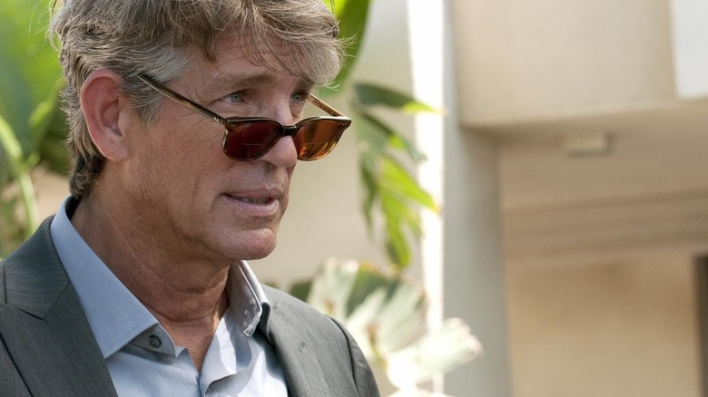 Seth Blanchard with his sunglasses lowered in Crash