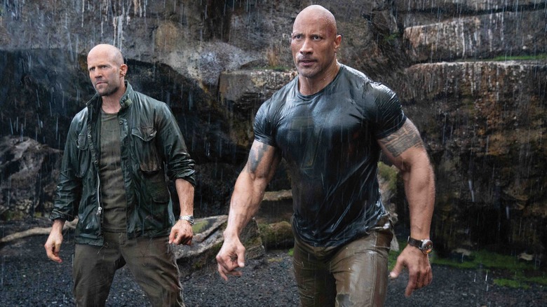 Jason Statham and Dwayne Johnson in Fast & Furious Presents: Hobbs & Shaw