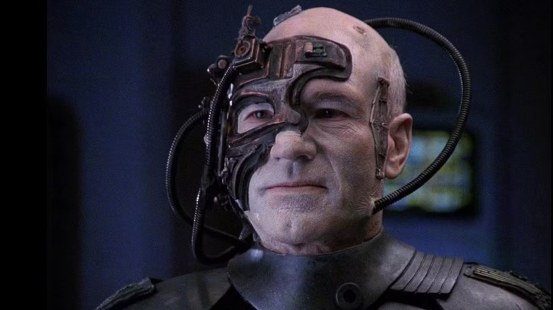 Patrick Stewart as Picard's Borg identity, Locutus