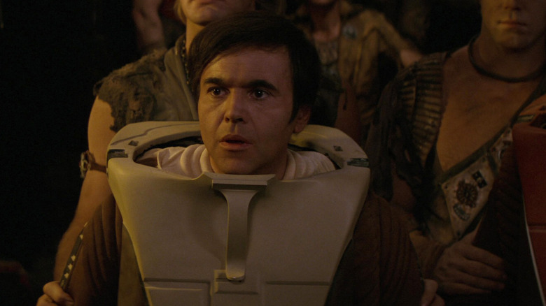 Walter Koenig as Chekov gets captured in Star Trek II: The Wrath of Khan