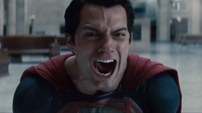 Superman screaming in Man of Steel