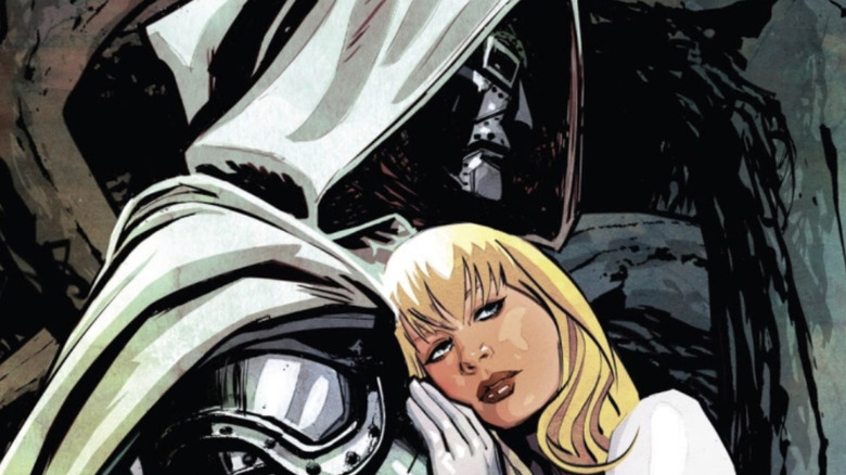 Secret Wars (2015) #3 cover, Doom and Sue together