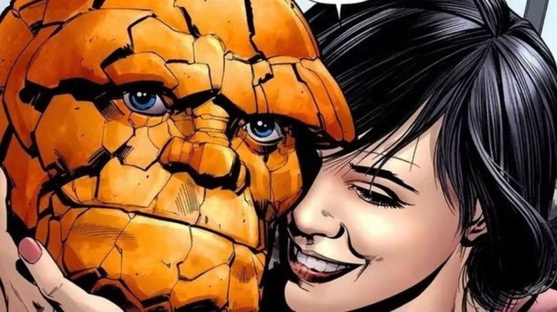 The Thing and Debbie Green hold each other
