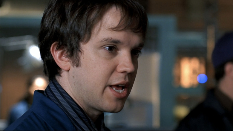 Eric Millegan's Zack Addy looks across frame in Bones