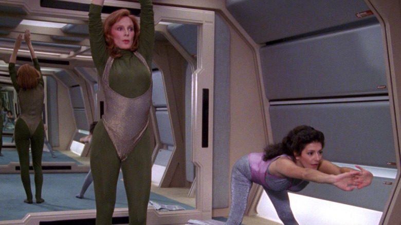 Gates McFadden and Marina Sirtis in Star Trek: The Next Generation