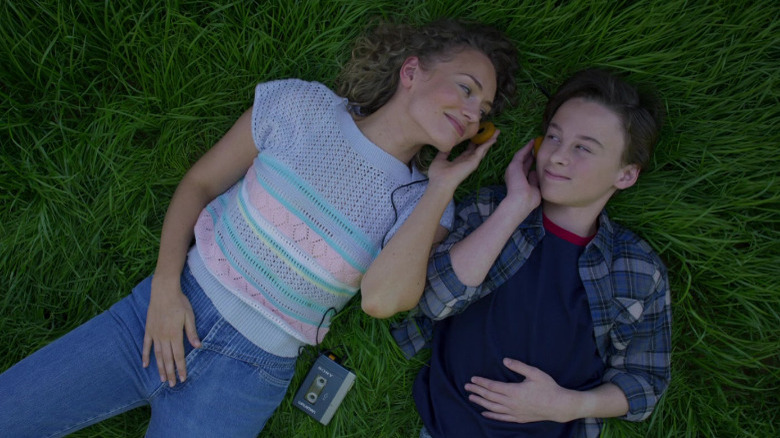 Laura Haddock and Wyatt Oleff in Guardians of the Galaxy Vol. 2 