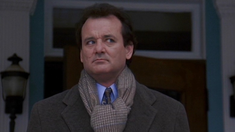 Bill Murray glancing to the side Groundhog Day