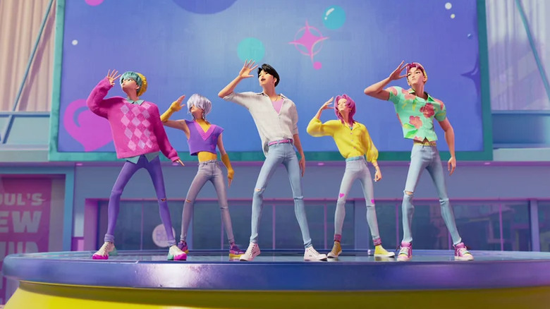 Saja Boys charming everyone with a dance routine in KPop Demon Hunters