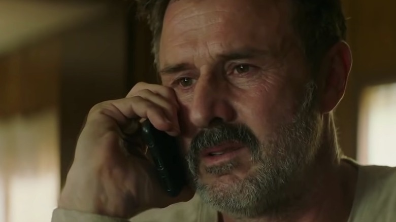 Dewey on phone