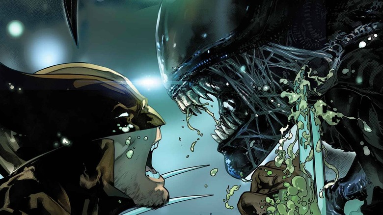 Wolverine #9 variant cover by R.B. Silva - Wolverine fighting Xenomorph