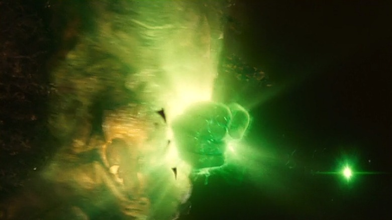 Green Lantern punches Parallax