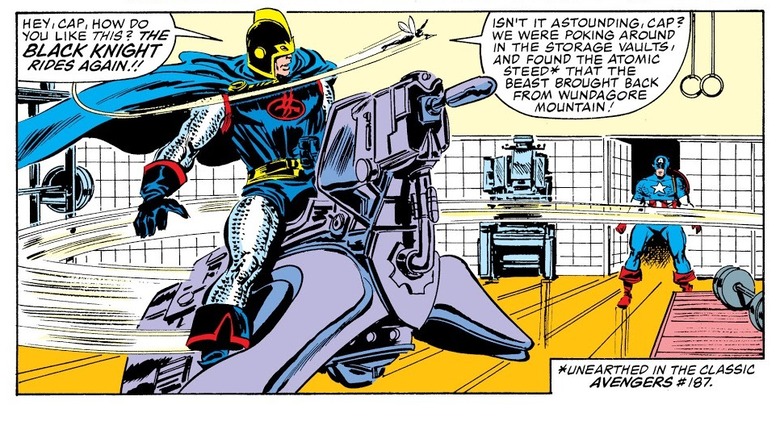 Black Knight Dane Whitman Wasp Janet Van Dyne Captain America Steve Rogers Avengers Atomic Steed