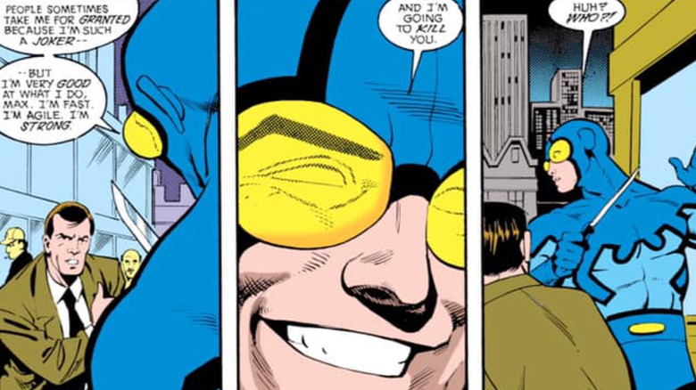 Ted Kord threatens Max Lord