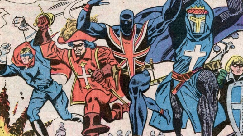René Duquesne as Crimson Cavalier joins the Freedom's Five