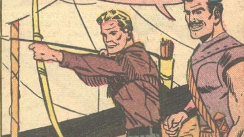 Swordsman Jacques Duquesne trains Clint Barton