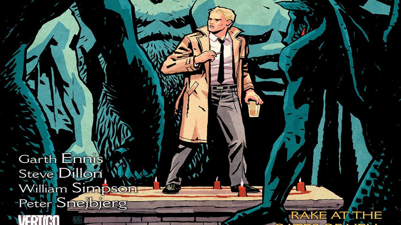 Constantine surrounded by demons