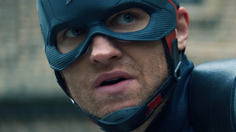 U.S. Agent in helmet fight scene