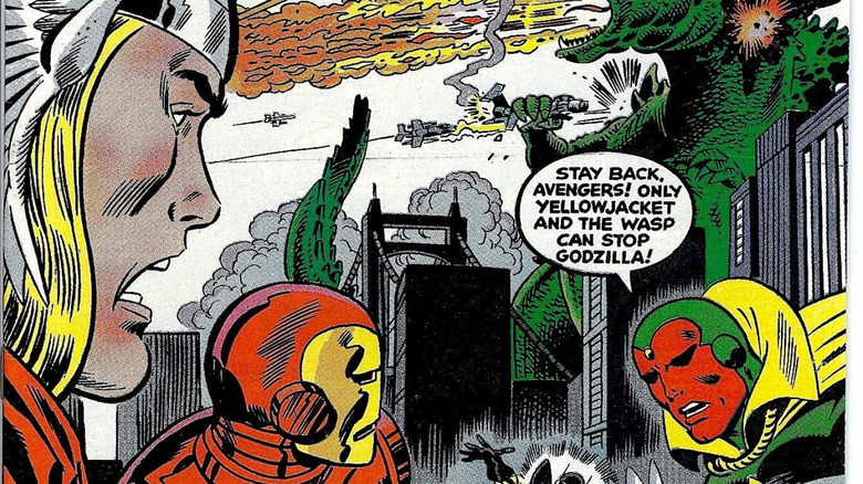 Godzilla fights the Avengers