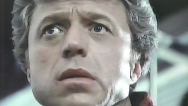 Steve Lawrence as Mike Post looking alarmed in Supertrain (1979)