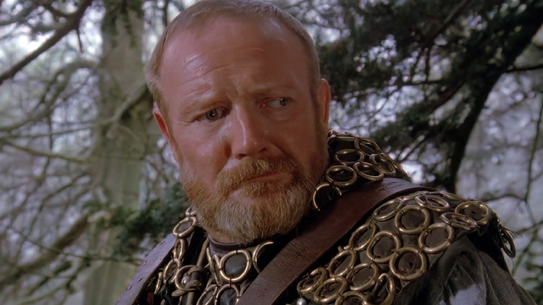 Raulf looking disgruntled in Hawk the Slayer