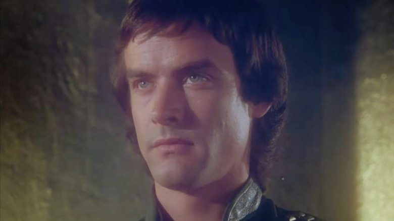 Hawk staring intensely in Hawk the Slayer