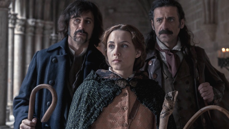 Julián, Amelia, and Alonso visit another time period in The Ministry of Time