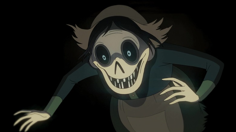 The demon possessing Lorna trying to kill Wirt and Greg in Over the Garden Wall