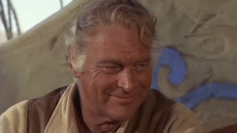 Leif Erickson's Big John Cannon is seen in closeup in The High Chaparral
