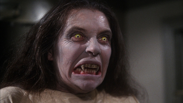 A vampire baring their fangs in Salem's Lot (1979)