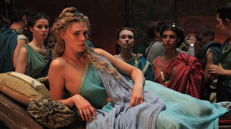 Hebe lounging on a chaize longe in The Legend of Hercules