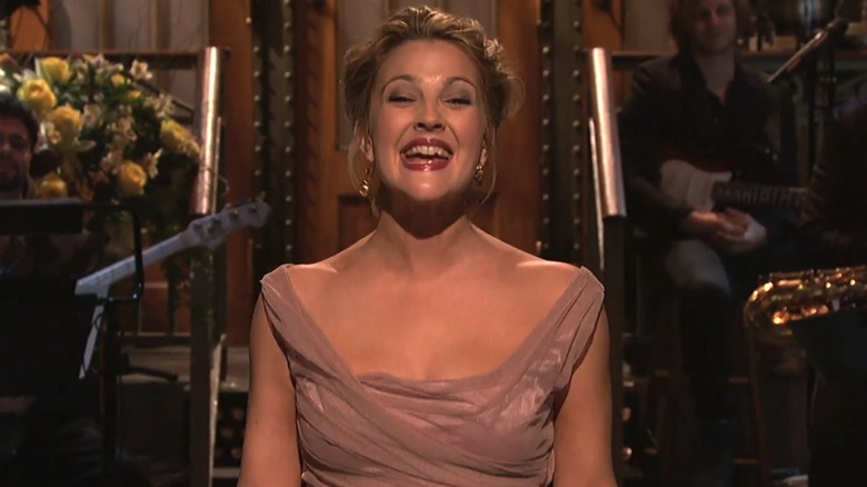 Drew Barrymore hosting Saturday Night Live as an adult