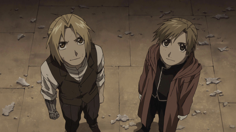 Edward Elric and Alphonse Elric in Fullmetal Alchemist: Conqueror of Shamballa