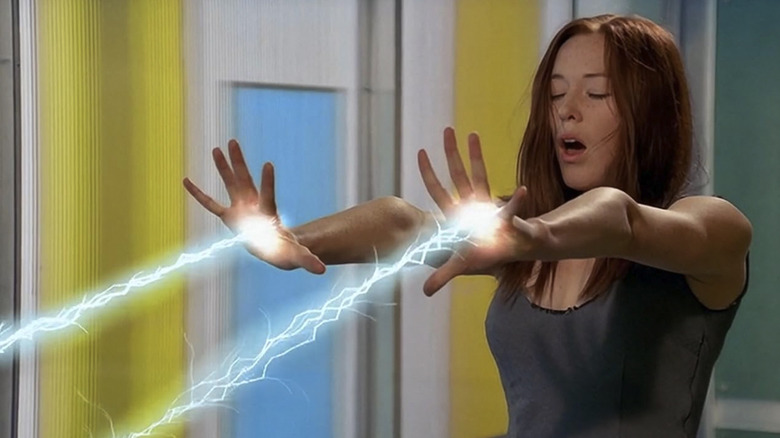 Ashley Elliott blasts beams of lightning from her hands in Mutant X
