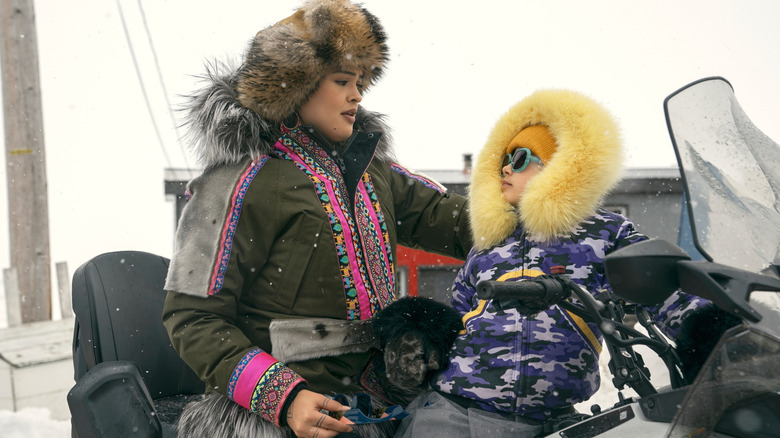 Anna Lambe as Siaja and Keira Cooper as Bun on North of North