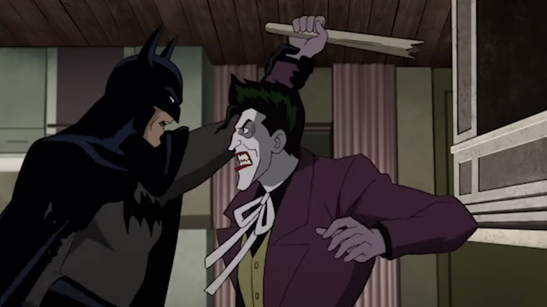 Batman holds the Joker's arm in Batman The Killing Joke