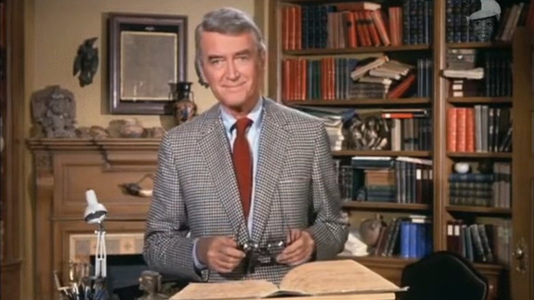 The Jimmy Stewart Show, James addressing the audience in his character's home