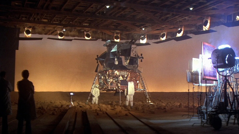A Mars lander on a film set in Capricorn One