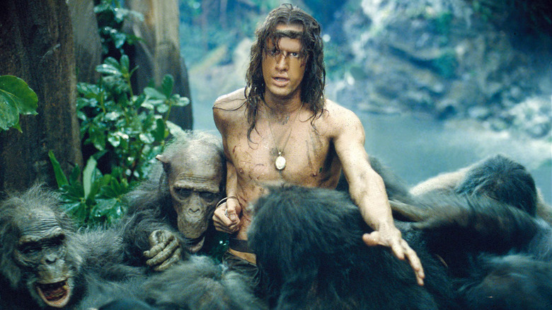 Tarzan among the apes in Greystoke: The Legend of Tarzan, Lord of the Apes