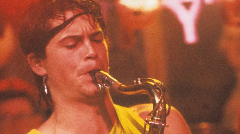 Rob Lowe plays the sax as Billy Hicks in St. Elmo's Fire
