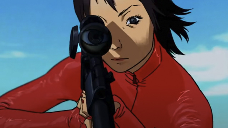 Kill Bill Anime O-Ren Red Catsuit Sniper