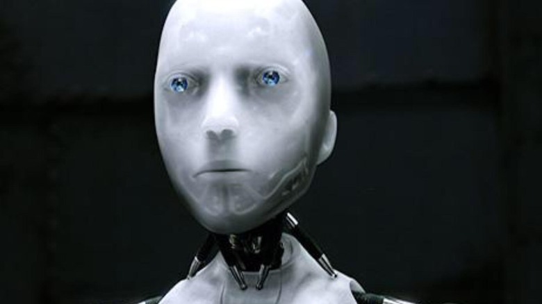 Close up of Sonny in I, Robot