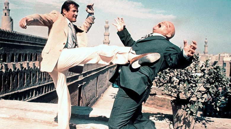 Roger Moore Bond Fighting