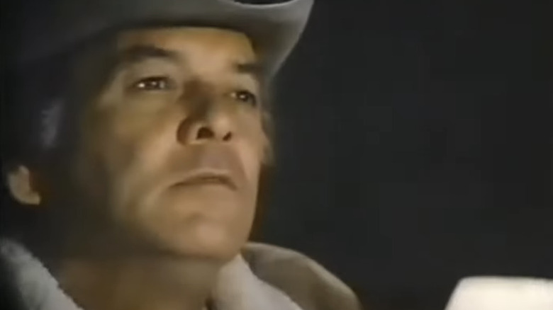 David Janssen's Paul Garrett is seen in closeup in Centennial
