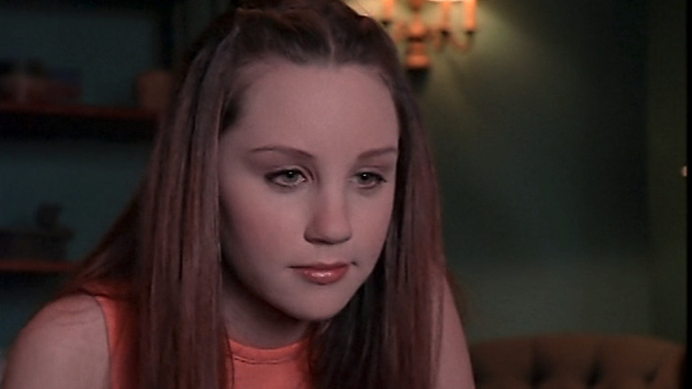 Amanda Bynes as Danielle Warner is seen in closeup in The Nightmare Room